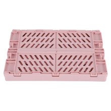 Faltbare Kiste Kunststoff Faltbare Aufbewahrungsbox Korb Utility KosmetikbehäLter Rosa