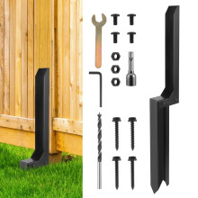 Heavy Duty Steel Fence Post Repair Stakes with Reinforcement Column, Thickened Anchor Stake Ground Spike