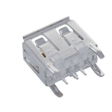 50 Pezzi Micro-2.0 USB 4 Pin Bianco Tipo A Connettore Femmina Cablato A 180 Gradi per Scheda Madre del Computer Portatile