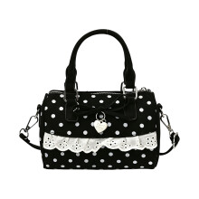 Sac à main élégant avec décors en dentelle, sac à-Noir