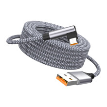 connecteur coudé de couverture en nylon renforcé par-gris 1m