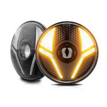 Faro LED Rotondo da 7 Pollici con Abbaglianti/Anabbaglianti DRL, Indicatore di Direzione per   JK TJ LJ Camaro per  per Chevy per