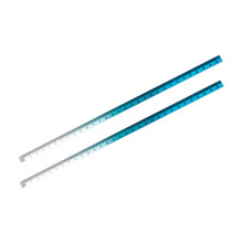2 stuks acryl meetliniaal met inches-Gradiënt is blauw