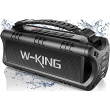 W-KING Bluetooth Speaker, 60W PEAK Portable Loud Speakers Wireless Bluetooth, IPX6 Waterproof Outdoor Speakers, 24H, EQ, AUX, TF Card, USB Playback