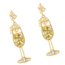 Lovely Cocktail Themed Dangle Earrings Elegant Design For-1