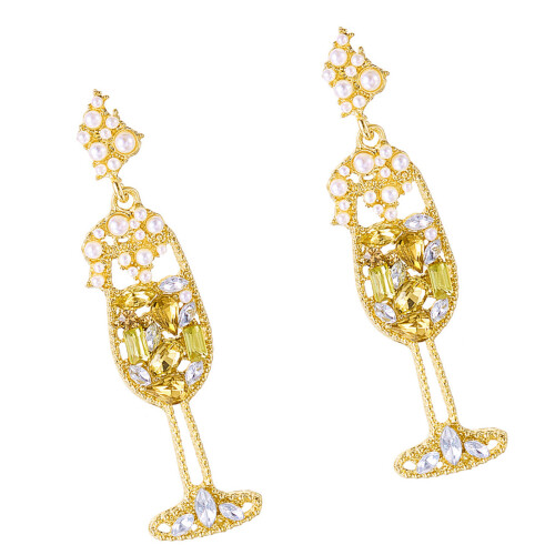 Lovely Cocktail Themed Dangle Earrings Elegant Design For-1