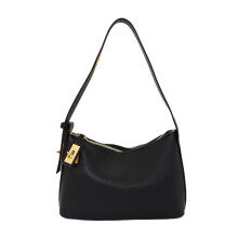 Modern Structured PU Handheld Purse Comfortable To Carry-Black