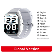 (Silver Gray) Smart Watch Fit 1.96" HD AMOLED Display Heart Rate Health Monitoring Bluetooth Phone Calls Smartwatch For Android IOS