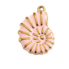 Stainless Steel Charm Handmade Keychain Pendant Conch Shape-5