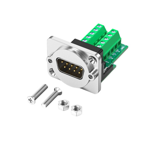 Secure DB9Pin VGA Port Module HDB15 Option-Silver DB9male