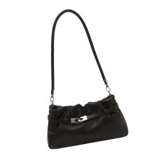 Sac à bandoulière élégant en cuir PU avec compartiment-Noir