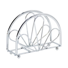 Contemporary Half Moon Shape Tissue Holder Metal Construction-2