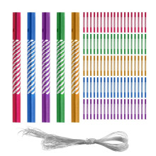 100Pcs DIY Wind Chim Hollow Wind Spinners Tube Wind Chime for DIY Aluminum Metal Tube Vocalize