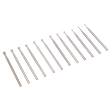 12 Pcs Round Cup Burr Set, 3/32Inch Shank Wire Rounder Bits Jewelry Carving Bits (0.8-3.0mm)