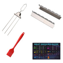 Three-Way BBQ Skewers, Stainless Steel BBQ Skewers, Easy to Use Pusher Slider, Perfect for Meats, Vegetables, Fruits
