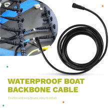 Boat Backbone Cable 9.84ft Male Female Connector 5 Pins for M12 IP67 Waterproof 3 Meters for NMEA 2000 Marine
