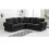 Furniture 786 Chingford Plush Full Back 2c2 Corner Sofa Black 1