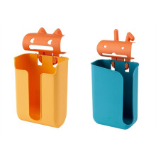 Einfache Lochfreie Wandmontage Cartoon MüLlsack Aufbewahrungsbox KüChenmüLlsack Aufbewahrungsbox Einkaufstasche Aufbewahrungsbox B