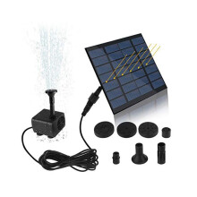 Pompa Sommergibile Idroponica Solare Multifunzionale con 7 Ugelli Pompa Acqua Filtro Puntelli Decorativi Portatile