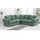 Furniture 786 Chingford Plush Full Back 2c2 Corner Sofa Green 1