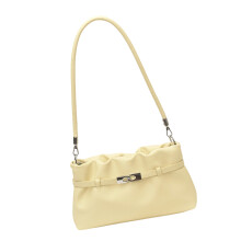 Elegant Underarm Purse PU Leather Shoulder Bag With-Yellow
