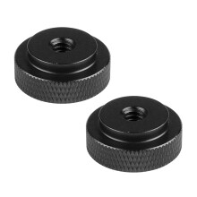 2Pcs High Strength Aluminum Hand Twist Nut with 1/4inch-Black