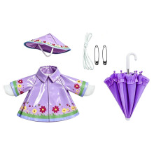 Playful Polyester Geese Rain Suit Costume Raincoat-Purple