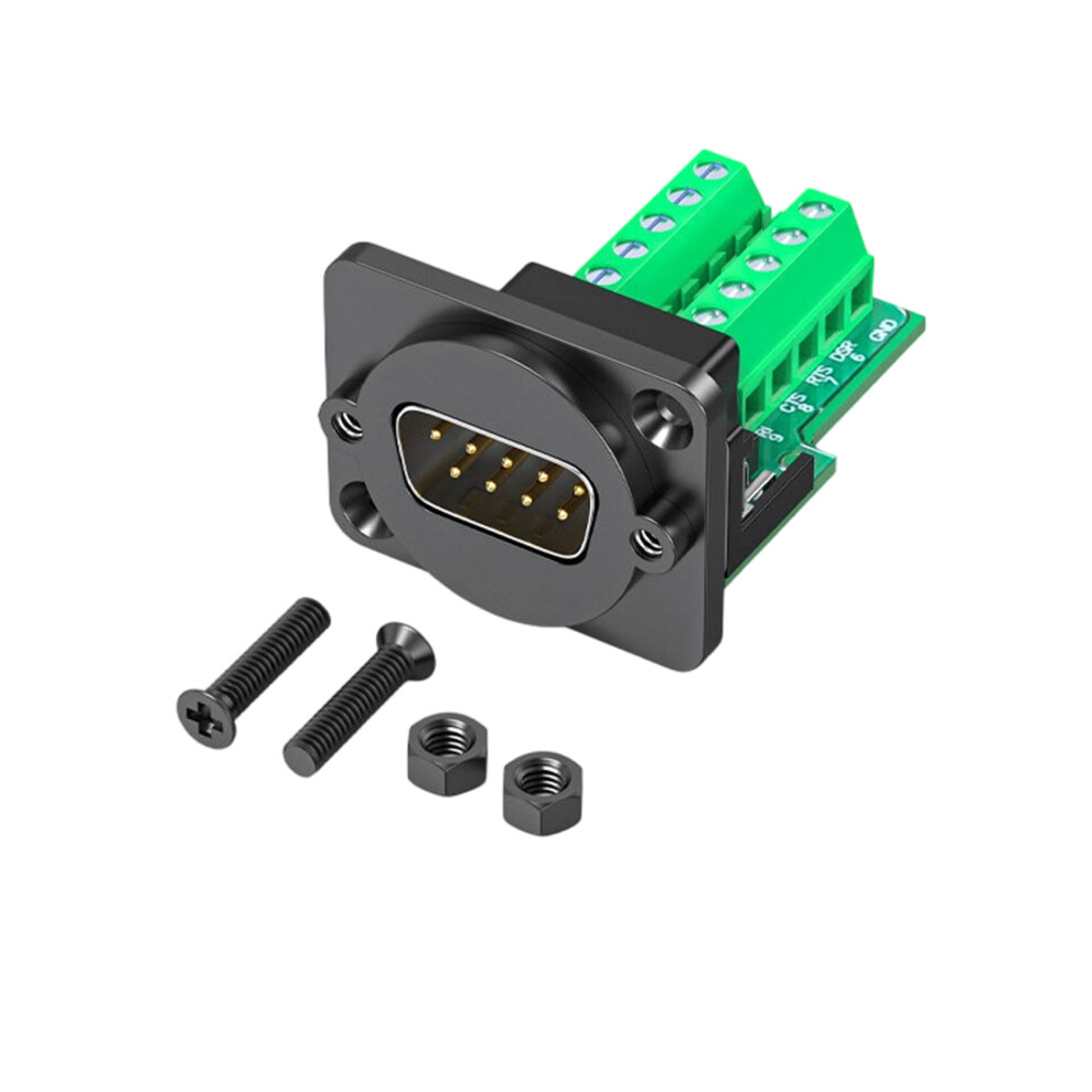 Industrial Db9pin Hdb15 Vga Terminal Block Module- Db9male Black 7751001537622
