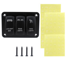 Car Boat 5 Pin 3 Gang  Toggle Panel 12V/24V  Light for RV Yacht Ship