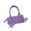 Sac à main élégant en PU de couleur unie, avec sangle-Violet 1