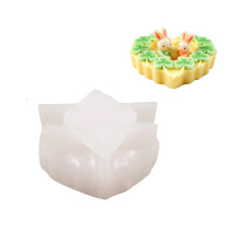 Schöne Hasenfamilie mit Kleeblatt-Silikonform für Kerzenhandwerk