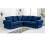 Furniture 786 Chingford Plush Full Back 2c2 Corner Sofa Blue 1