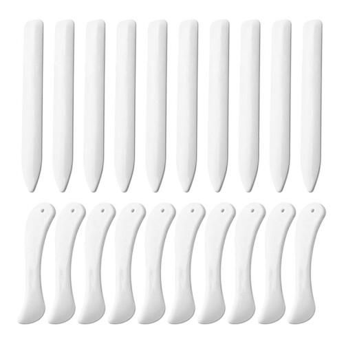 20 Pcs Bone Folder Tool - Plastic Bone Folder Paper for Card Making, Leather Cards, DIY Handmade Burnishing, Bookbinding