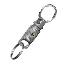 Titanium Alloy Knurling Keychain 360 Degree Rotation Quick Dismantling Portable Outdoor EDC Accessory