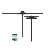 ELRS Dualband Receiver 2.4G/900M 100mW Diversity RX Dual 70mm Antenna for FPV Long Range Freestyle Drone Parts