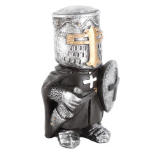 Miniature Armoured Dwarf Garden Statue