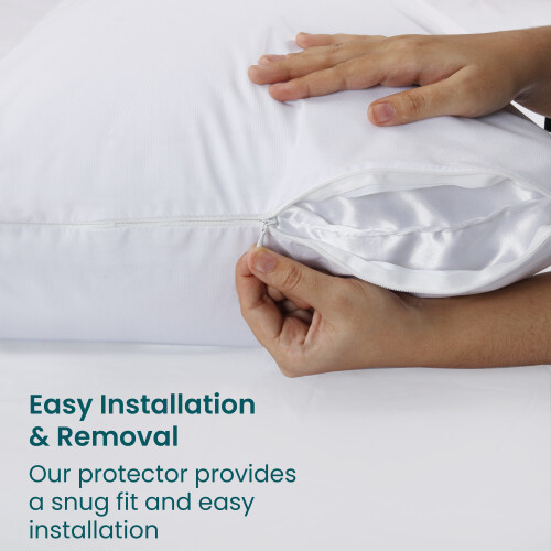 4 Piece Waterproof Zippered Pillow Protector 1