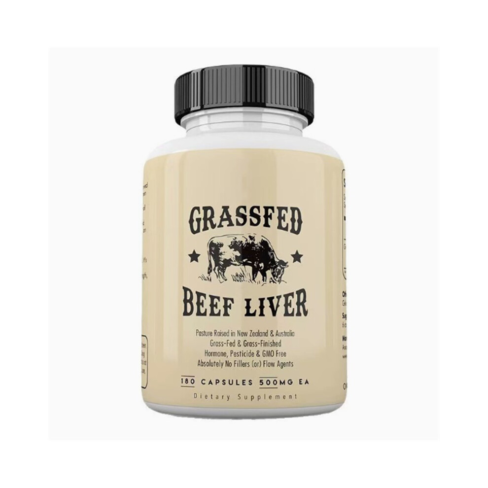 (180 Count (Pack of 1)) Supplements Grass Fed Beef Liver 180 Capsules, Supports Energy Production, Detoxification, Immunity and Full Body Wellness
