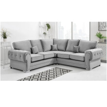 Chingford Plush Full Back 2c2 Corner Sofa Silver