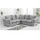 Furniture 786 Chingford Plush Full Back 2c2 Corner Sofa Silver 1