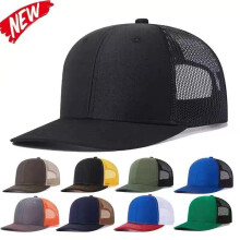 (BQWS2008-C14, Adjustable) Breathable Mesh Baseball Cap for Men Women Summer Cotton Sunhat Unisex Adjustable Snapback Trucker Hat