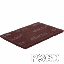 Mirlon 152x229mm Scotch Brite Red Very Fine 360 Grit Single Hand Finishing Pad