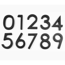 (8) 8 inch 20cm House Number Floating Black Handcrafted Modern door Walker NEW
