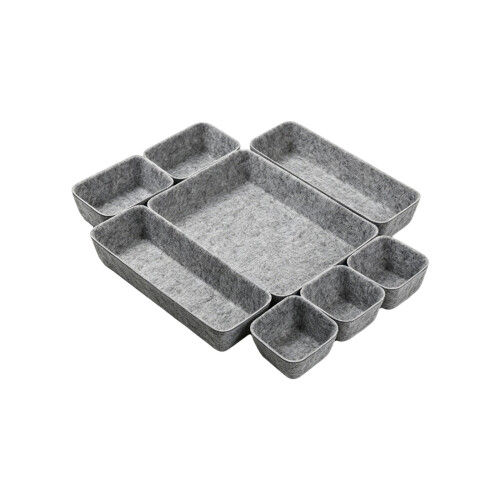 Multipurpose Felt Compartmentalized Storage Solution-Light Grey