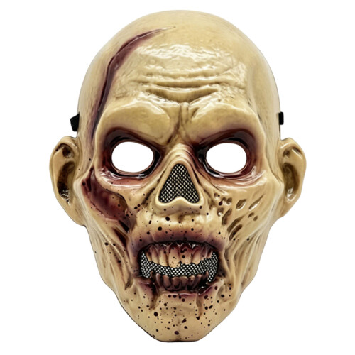 Practical Plastic Halloween Mask With Realistic Skeleton Detail