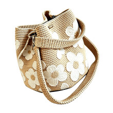 Crochet fleur sac à main tricot Floral sac à main-Blanc