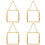 4 Stück hängender Metall-Glasrahmen, schwebender-6cm 1