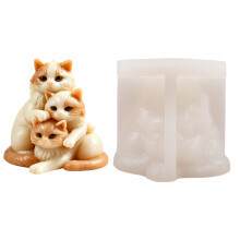 Stacking Kitten Silicone Candle Molds Food Safe Silicone for