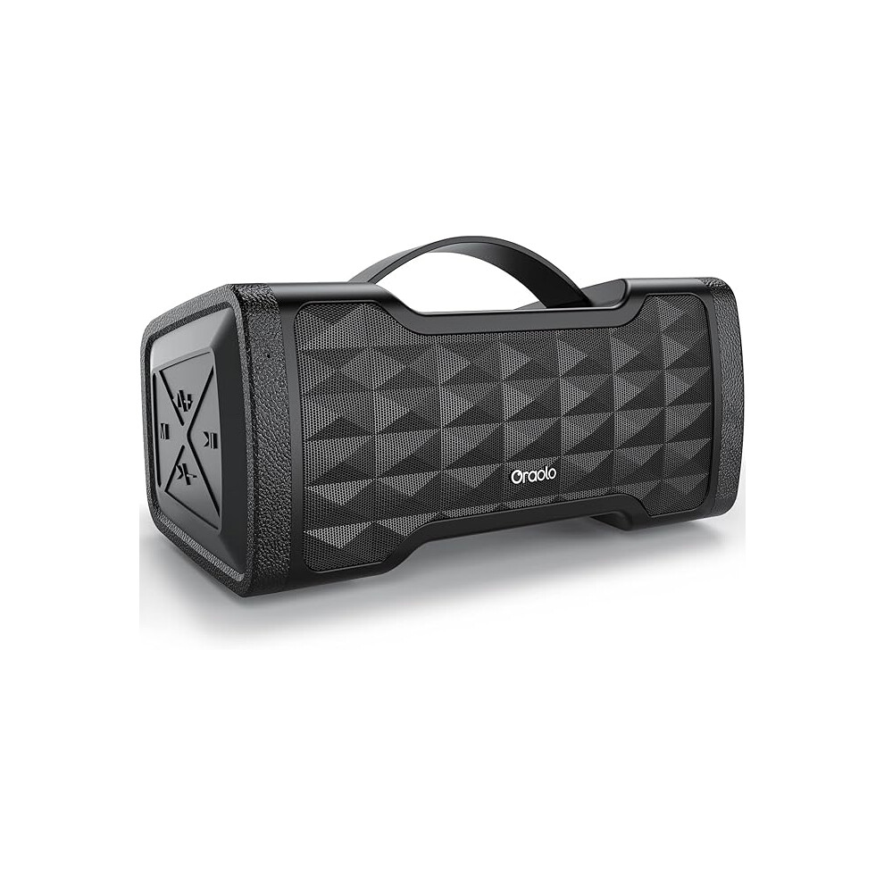 Oraolo Bluetooth Speaker Loud 40W Wireless Portable Large Speaker Stereo Sound, Ipx6 Waterproof, Support Usb/Aux Input, Built-In Mic (Black) Black 8363062900209