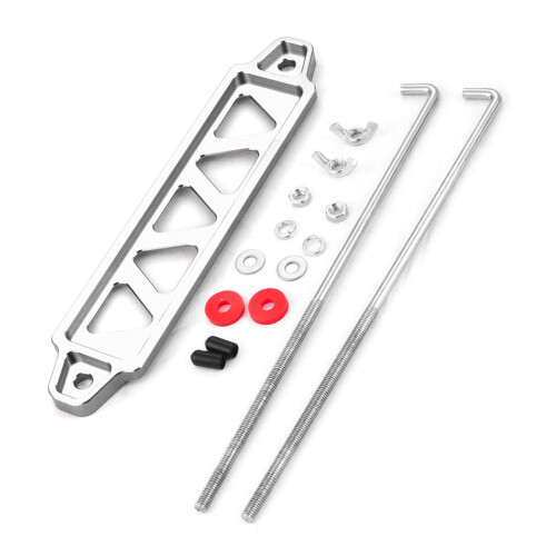 Aluminum Battery Support Bracket And J Hook Fastener For-Silver